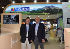 Mr Carlos Gruzat from the Chilie Kiwifruit Committee and Mr Andres Armstrong from the Chilie Blueberry Committee.
